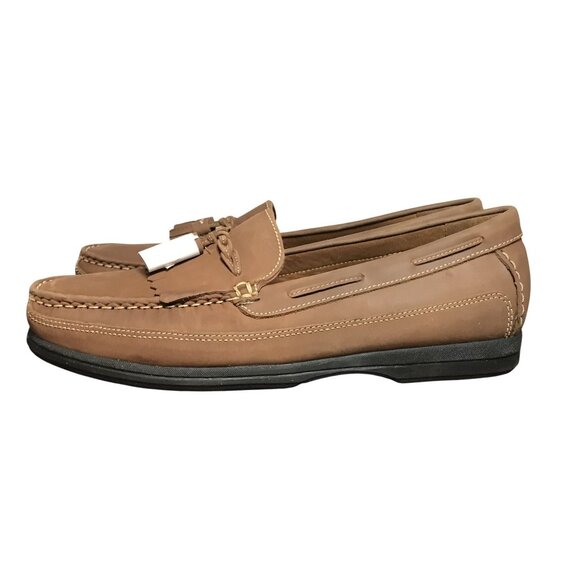 Dockers Mens 13 Brown Leather Loafers Tassel main image 7